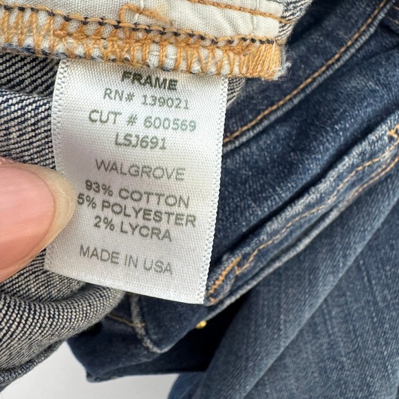 Frame Denim Le‎ Skinny de Jeanne Distressed Ripped Knee Jeans Womens Size 29 - Picture 14 of 14